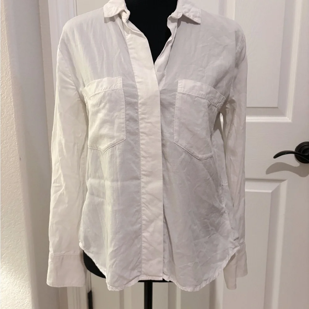 Bella Dahl Split Back Button Down White Size XS - Picture 4 of 9